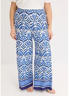 Pantaloni in jersey di misto viscosa morbido in fantasia, bonprix