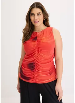 Top fantasia in mesh morbido, bonprix