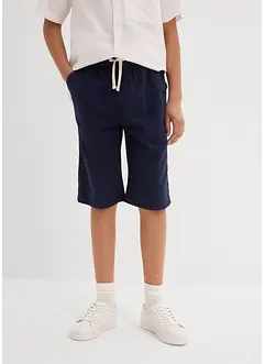 Shorts con elastico in vita in misto cotone fresco e leggero, regular fit, bonprix