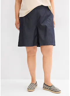 Shorts elasticizzati in vita in fresco misto lino, bonprix