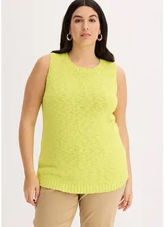 Top in maglia di cotone con lavorazione a rilievo, bonprix