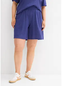 Shorts con elastico in vita in crêpe stropicciato, bonprix