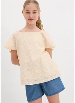 Maglia con ricamo traforato, bonprix