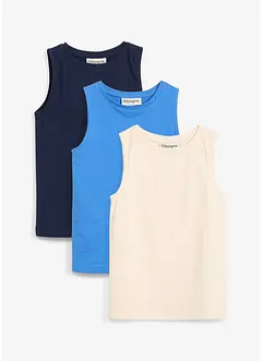 Top in puro cotone biologico (pacco da 3), bonprix