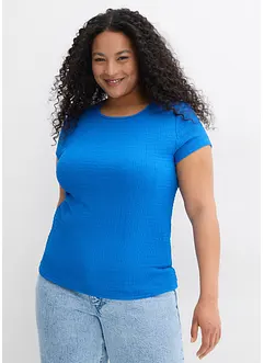 T-shirt in crêpe strutturato, bonprix