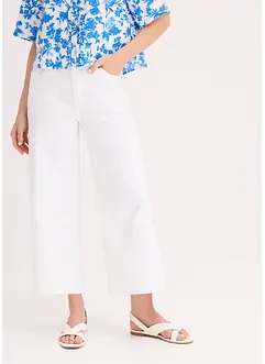 Pantaloni culotte in misto cotone elasticizzato, bonprix