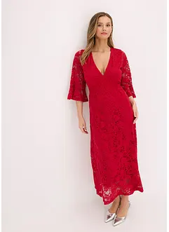 Abito in pizzo con volant, bonprix