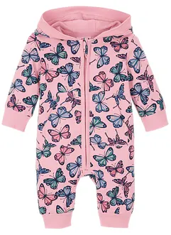 Tutina in felpa di cotone biologico con cappuccio, bonprix