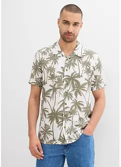 Camicia a maniche corte in viscosa, slim fit, bonprix