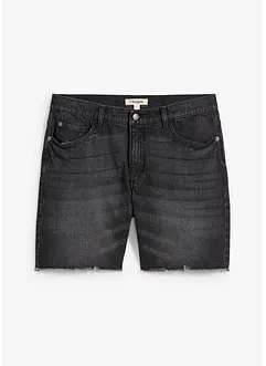 Bermuda elasticizzati in jeans con orli aperti, relaxed fit, bonprix