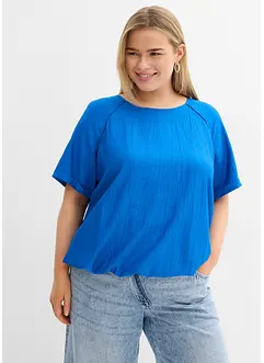Blusa a maniche corte in misto viscosa morbido, bonprix