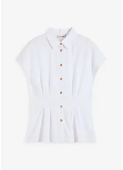 Blusa a maniche corte in misto lino fresco e leggero, bonprix