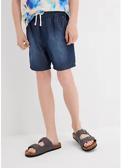Pantaloncini di jeans con cinta elastica in cotone biologico, regular fit, bonprix