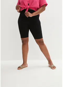 Pantaloncini in jersey a costine, vita alta, bonprix