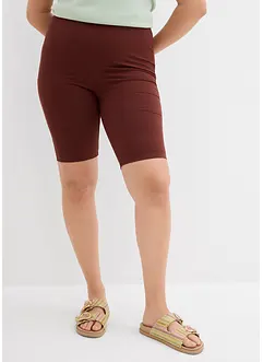 Pantaloncini in jersey a costine, vita alta, bonprix