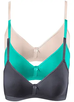 Reggiseno senza ferretto con cotone biologico (pacco da 3), bonprix