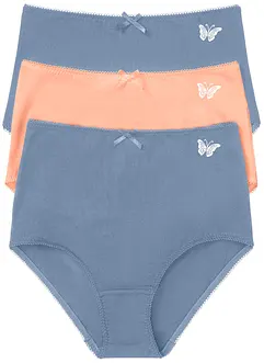 Slip a vita alta con cotone biologico (pacco da 3), bonprix