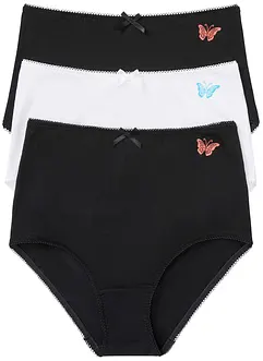 Slip a vita alta con cotone biologico (pacco da 3), bonprix