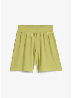 Shorts con elastico in vita in crêpe stropicciato, bonprix