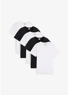 T-shirt con scollo a V (pacco da 5), bonprix