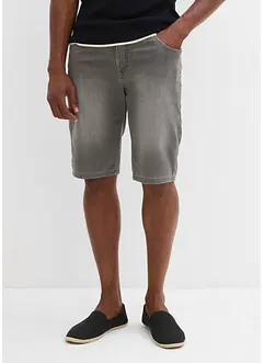 Bermuda di jeans in felpa con taglio comfort, regular fit, bonprix