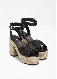 Sandali con tacco e plateau, bonprix