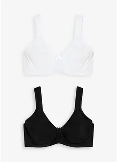Reggiseno minimizer senza ferretto con  cotone biologico (pacco da 2), bonprix