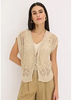 Cardigan traforato con viscosa, bonprix