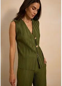 Top plissettato, bonprix