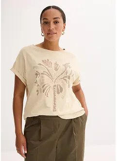 Maglia in cotone con borchiette applicate, bonprix