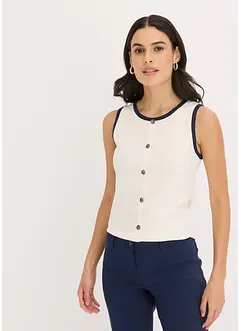 Top in jersey con bordi a contrasto, bonprix