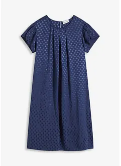 Abito jacquard con eleganti dettagli a pieghe, bonprix