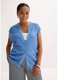 Cardigan traforato a maniche corte, bonprix