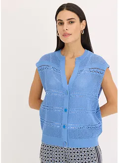 Cardigan traforato a maniche corte, bonprix