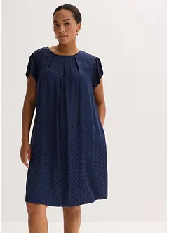 Abito jacquard con eleganti dettagli a pieghe, bonprix