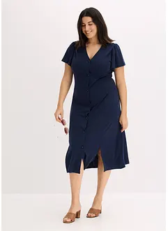 Abito in maglina con spacco, bonprix