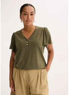 Maglia in viscosa con bottoni, bonprix