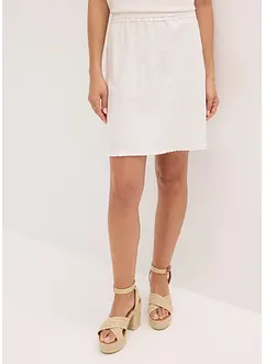 Minigonna in misto lino, bonprix