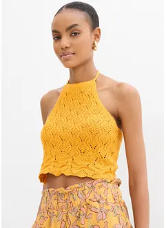 Top in maglia con scollo all'americana, bonprix