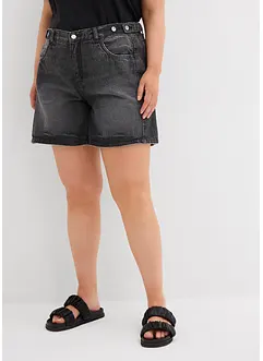 Shorts di jeans low stretch, vita media, bonprix