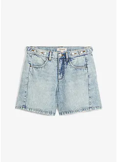Shorts di jeans low stretch, vita media, bonprix