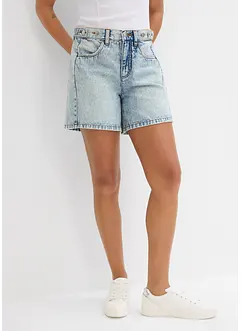 Shorts di jeans low stretch, vita media, bonprix