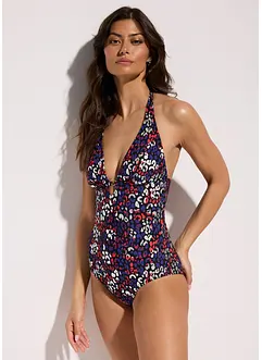 Costume intero con allacciatura al collo ed effetto modellante leggero, bonprix