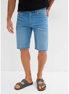 Bermuda di jeans in felpa, slim fit (pacco da 2), bonprix