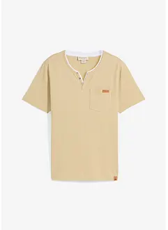 Maglia serafino in puro cotone biologico, bonprix
