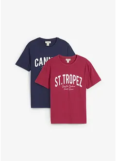 T-shirt in puro cotone biologico (pacco da 2), bonprix