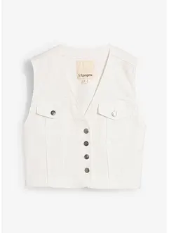 Gilet in jeans elasticizzato, bonprix