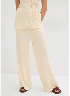 Pantaloni a palazzo in simil maglia, bonprix