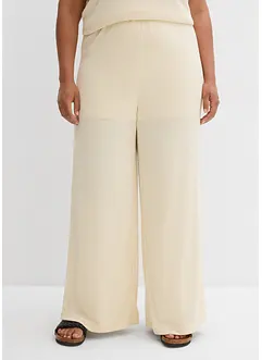 Pantaloni a palazzo in simil maglia, bonprix