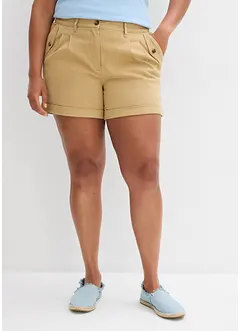 Shorts in twill a vita alta, bonprix